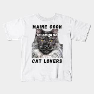 Majestic Maine Coon design Kids T-Shirt